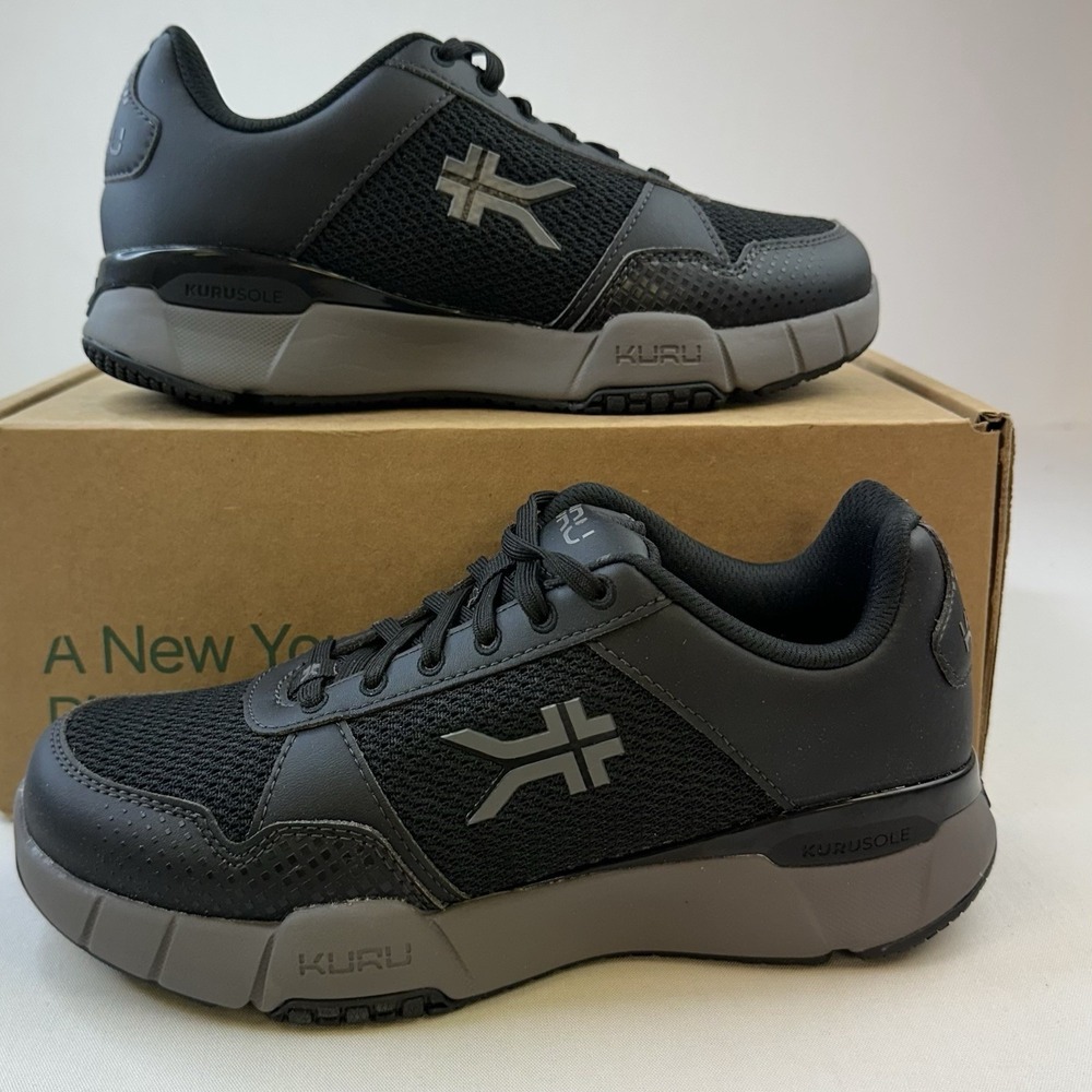 Kuru Quantum 2.0 Womens Size 8 WIDE Medium Black Athletic Running Shoes Sneakers